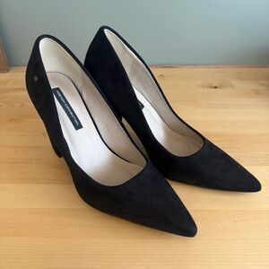 French Connection Block Heel Suede Pumps size 9 Excellent Condition